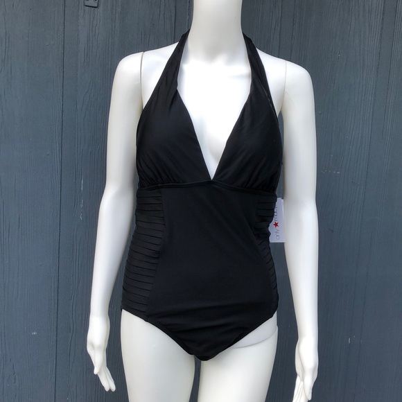 Calvin Klein Other - Calvin Klein Black Halter 1Pc Swimsuit Sz 10 NWT